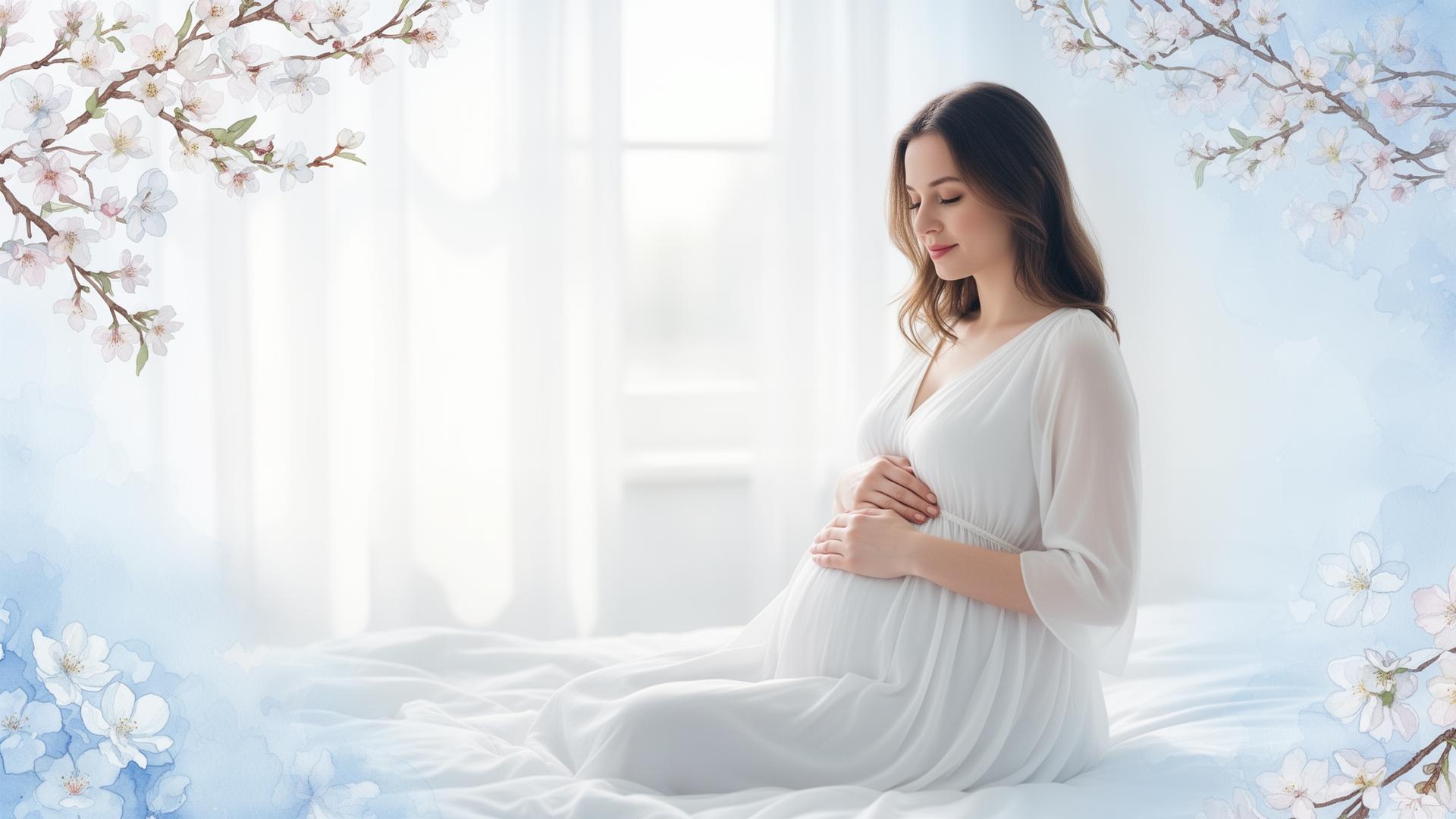 Expecting mother in a softly lit room